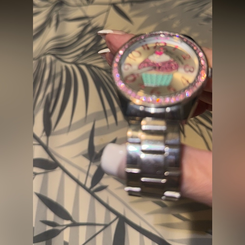 Betsy Johnson pink cupcake watch. Works perfectly! - Picture 6 of 7